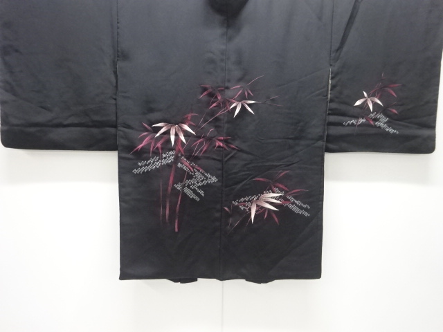 JAPANESE HAORI / SHIBORI / EMBROIDERY / BAMBOO GRASS